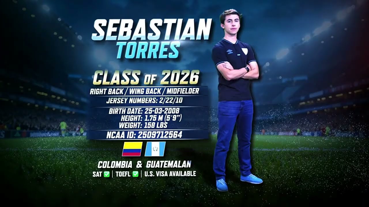 Right Back / Wing Back Soccer Highlight - 2026 - Sebastian Torres