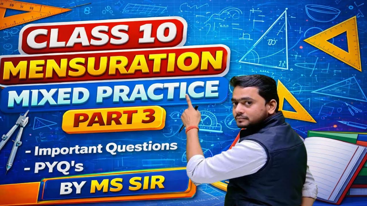 Mensuration  क्षेत्रमिति class 10 practice (part 3)UP, CBSE& ICSE Board