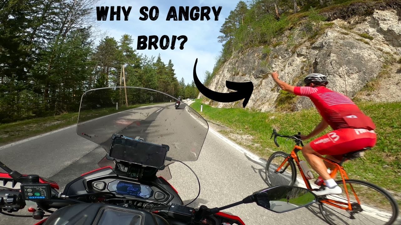 Police control, Angry cyclist, following Yamaha Tracer 9 - Yamaha Tracer 7 2021 - GoPro Hero 8 (4K)