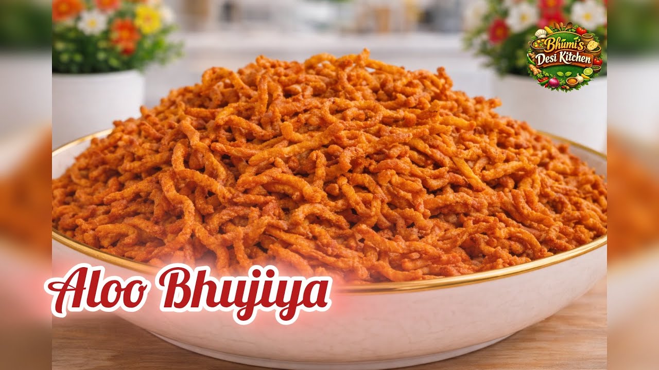 बाजार जैसी बीकानेरी आलू भूजिया घर पर बनाये मिनटो में Aloo Bhujiya Sev Recipe | Sev Bhujiya at Home