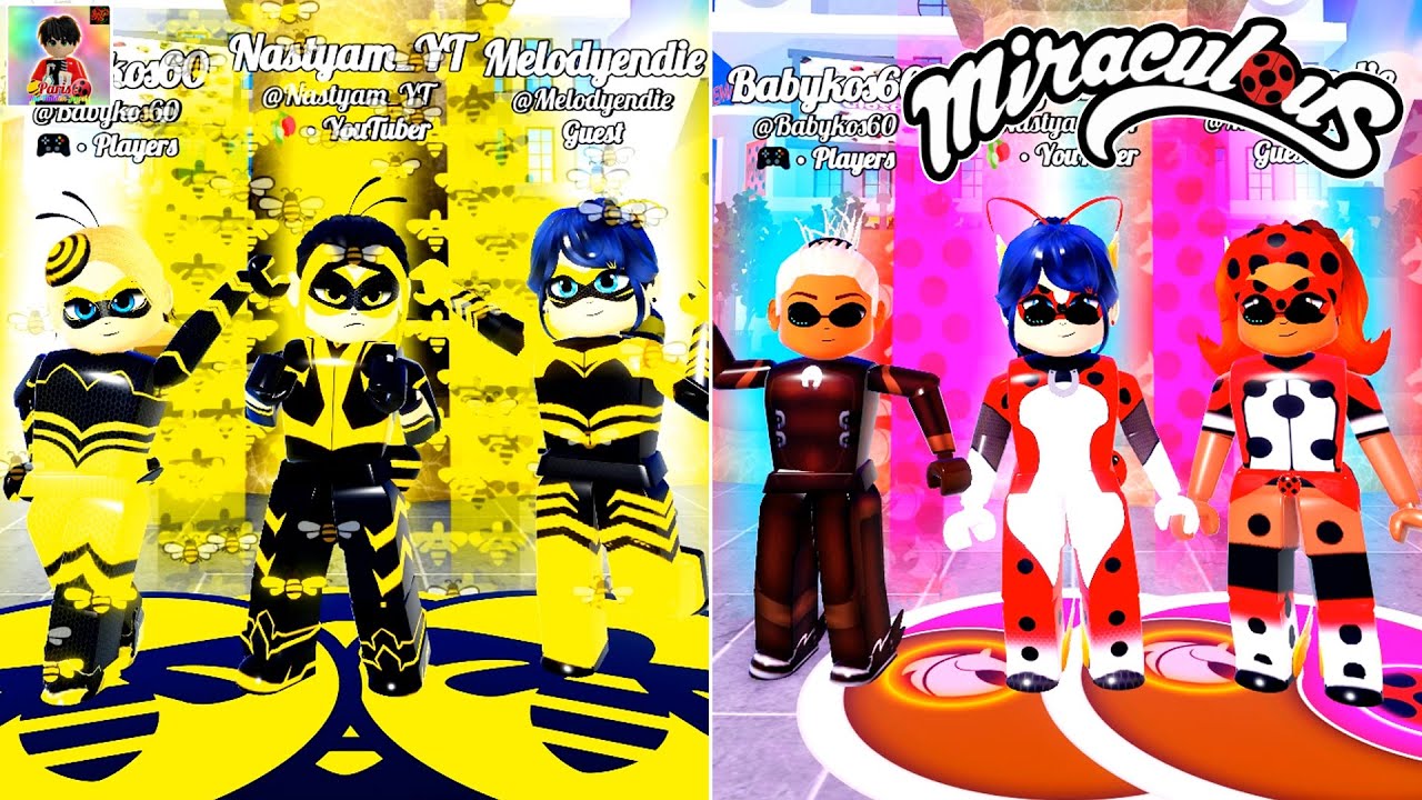 SAME TRANSFORMATION DO GRUPO NO PARIS THE HIDDEN JEWELS - MIRACULOUS ROBLOX!