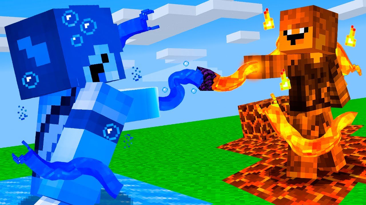 BATALHA de ELEMENTOS! (ELEMENTAL BATTLE MINECRAFT)