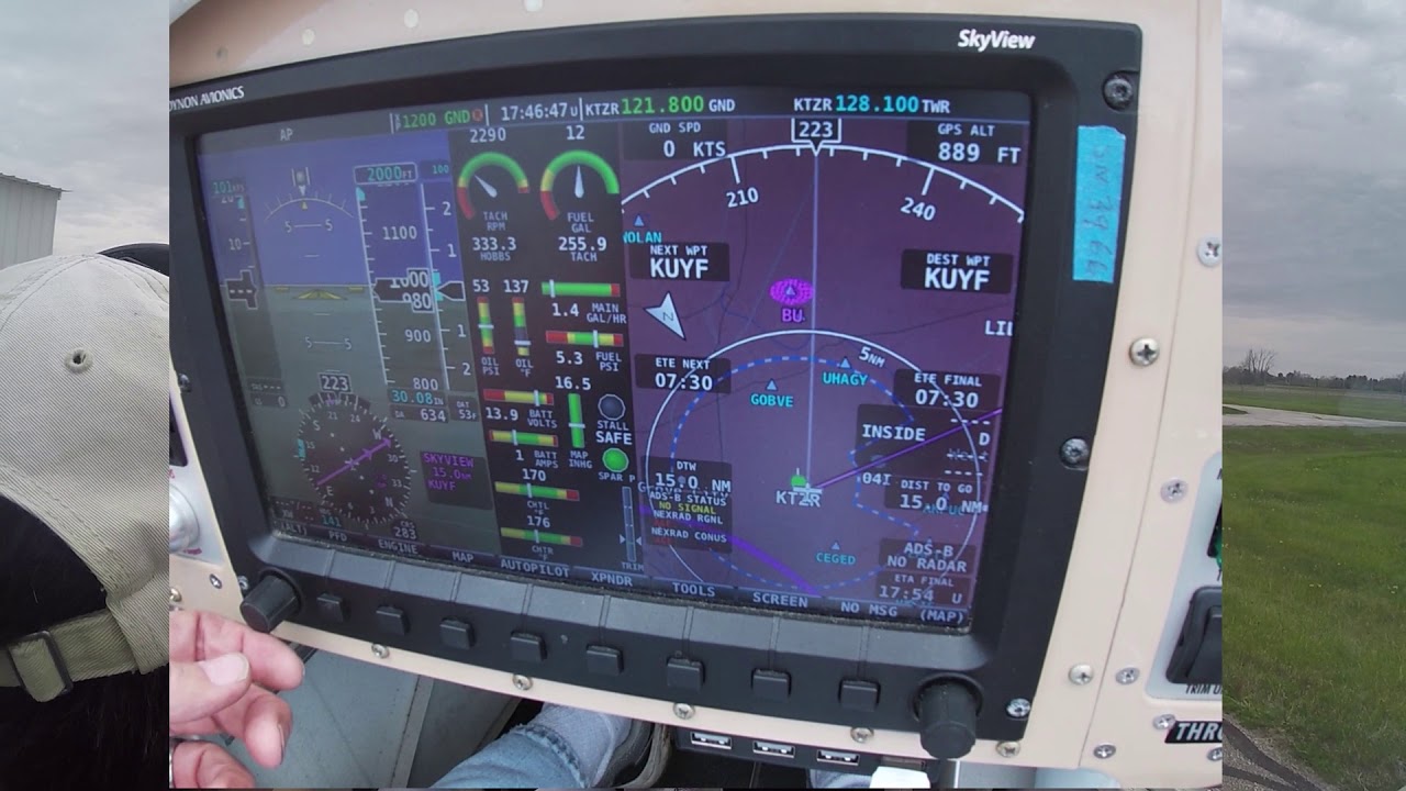 Автопилот Dynon Skyview: сравнение экспертного и упрощенного меню, демонстрация работы директора ...