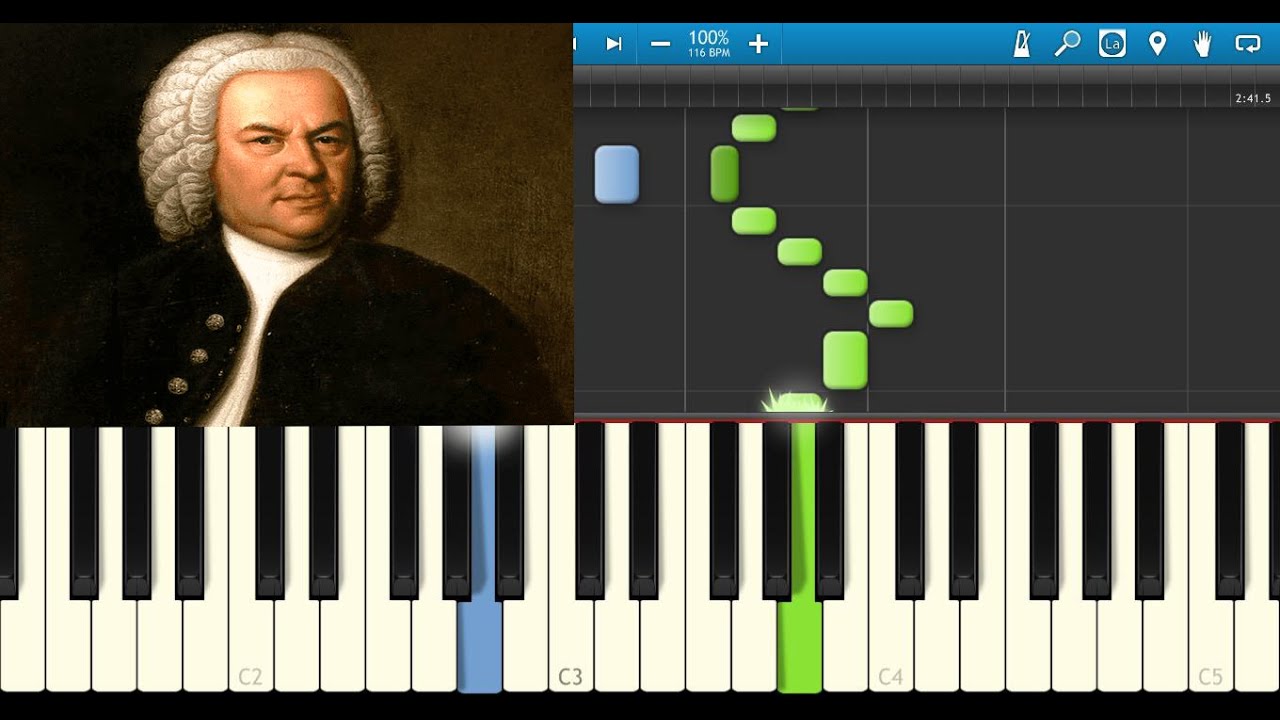 MINUET en SOL MAYOR (BWV Anh. 114) - BACH - Piano tutorial - Partitura