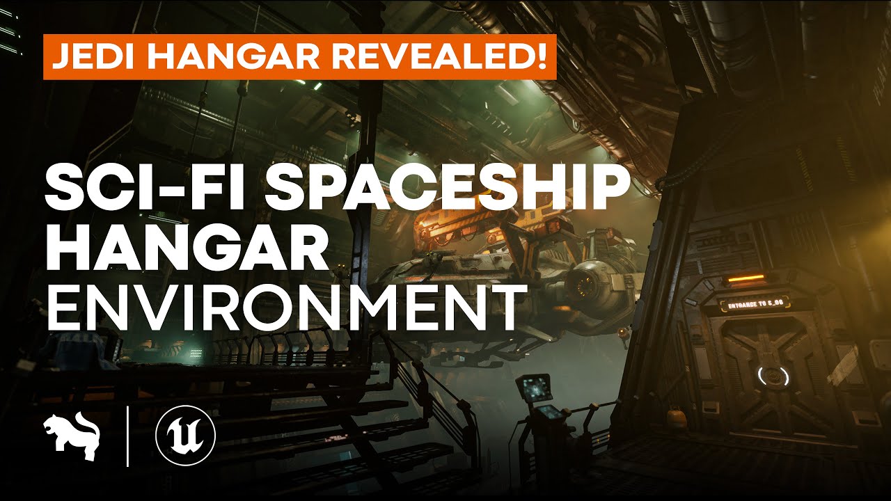 Sci-Fi Spaceship Hangar Environment | Showcase | Unreal Engine | Game-Ready Assets
