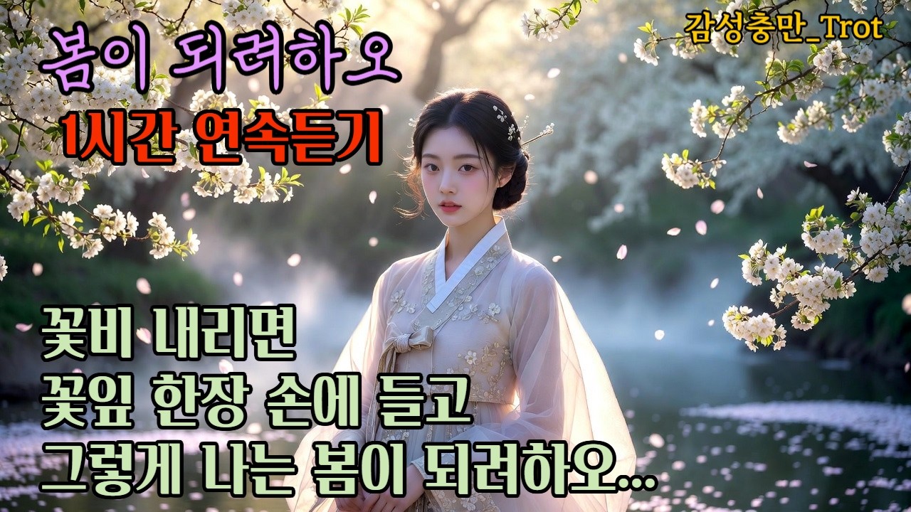 가슴 시리게 애절한 슬픈 트로트_봄이 되려하오_1시간 연속듣기 #트로트 #k-trot #감성트로트 #애절한노래 #슬픈노래 #슬픈트로트 #트로트모음 #1시간연속듣기