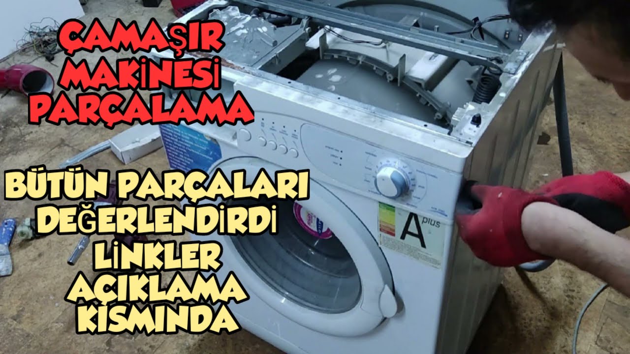 ÇAMAŞIR MAKİNESİ PARÇALAMA - İÇİNDEN NELER ÇIKTI