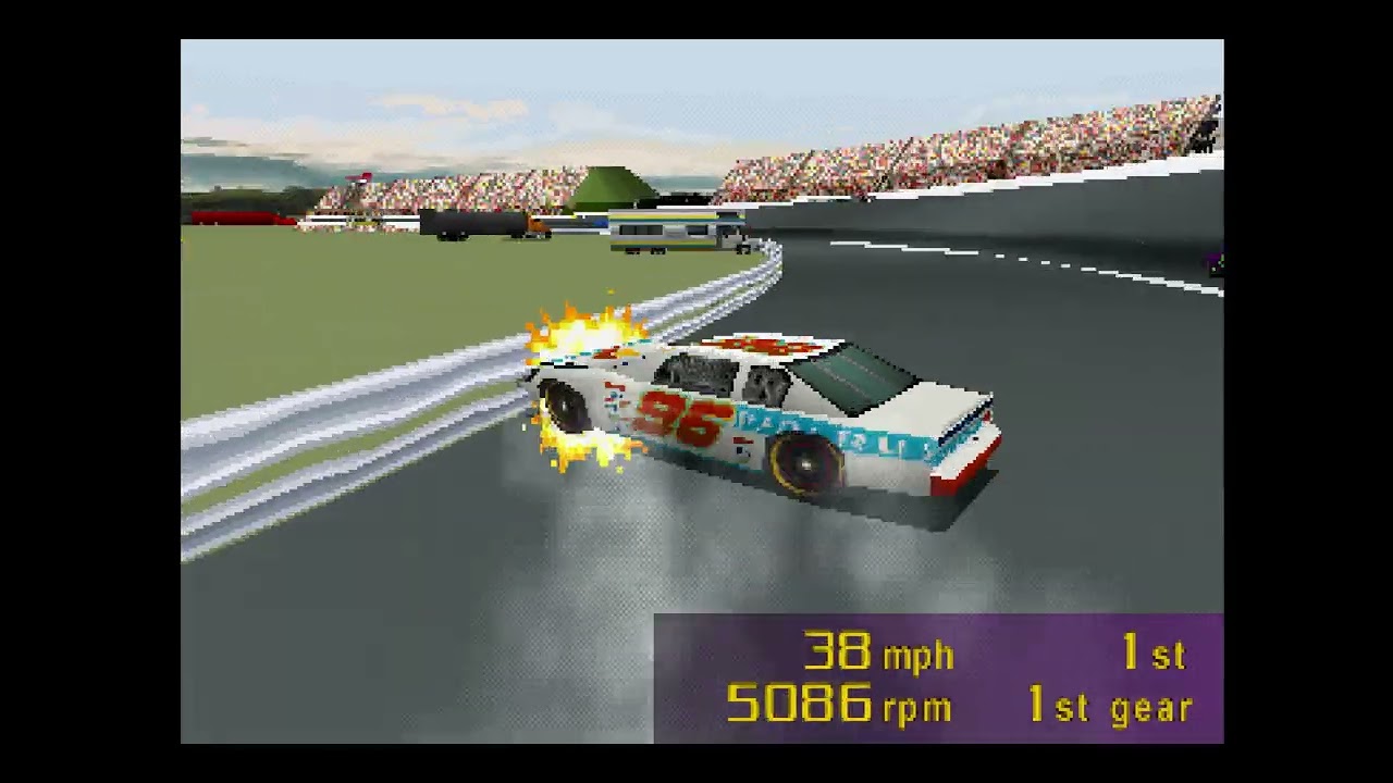 Nascar Racing (1996 - PlayStation) - Longplay
