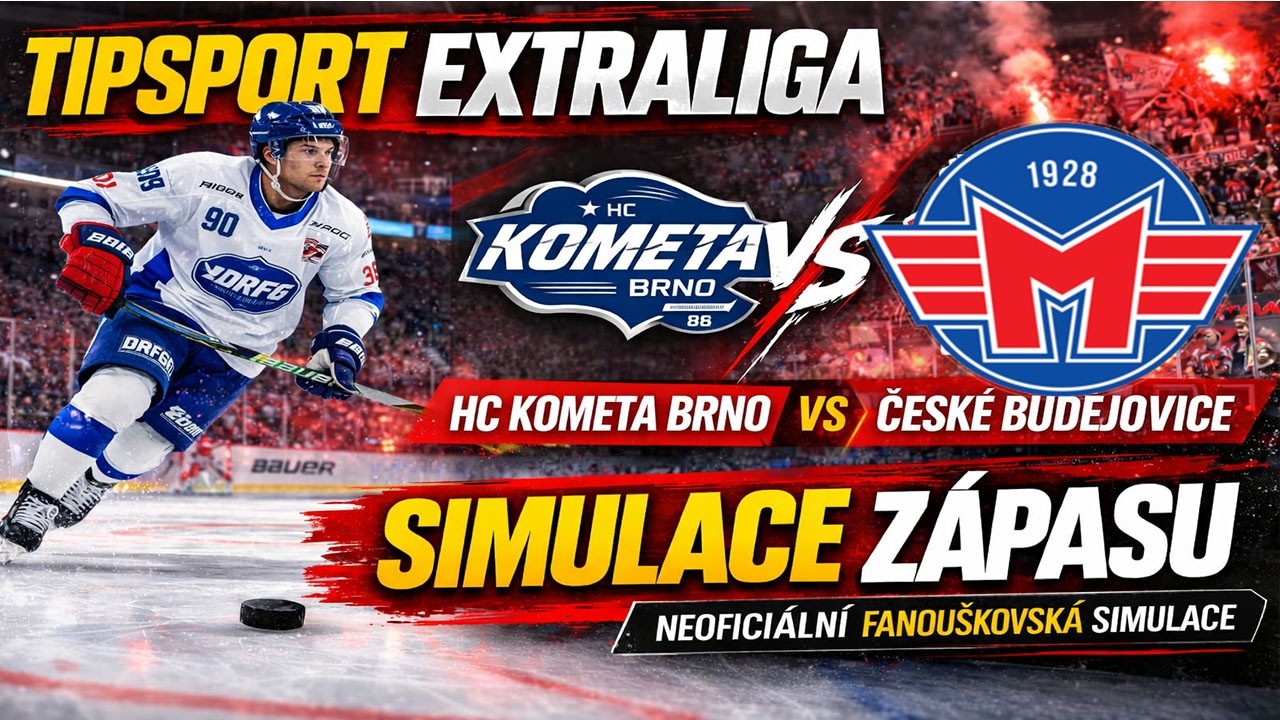 HC Kometa Brno vs České Budějovice | Simulace Zápasu | Česká Extraliga