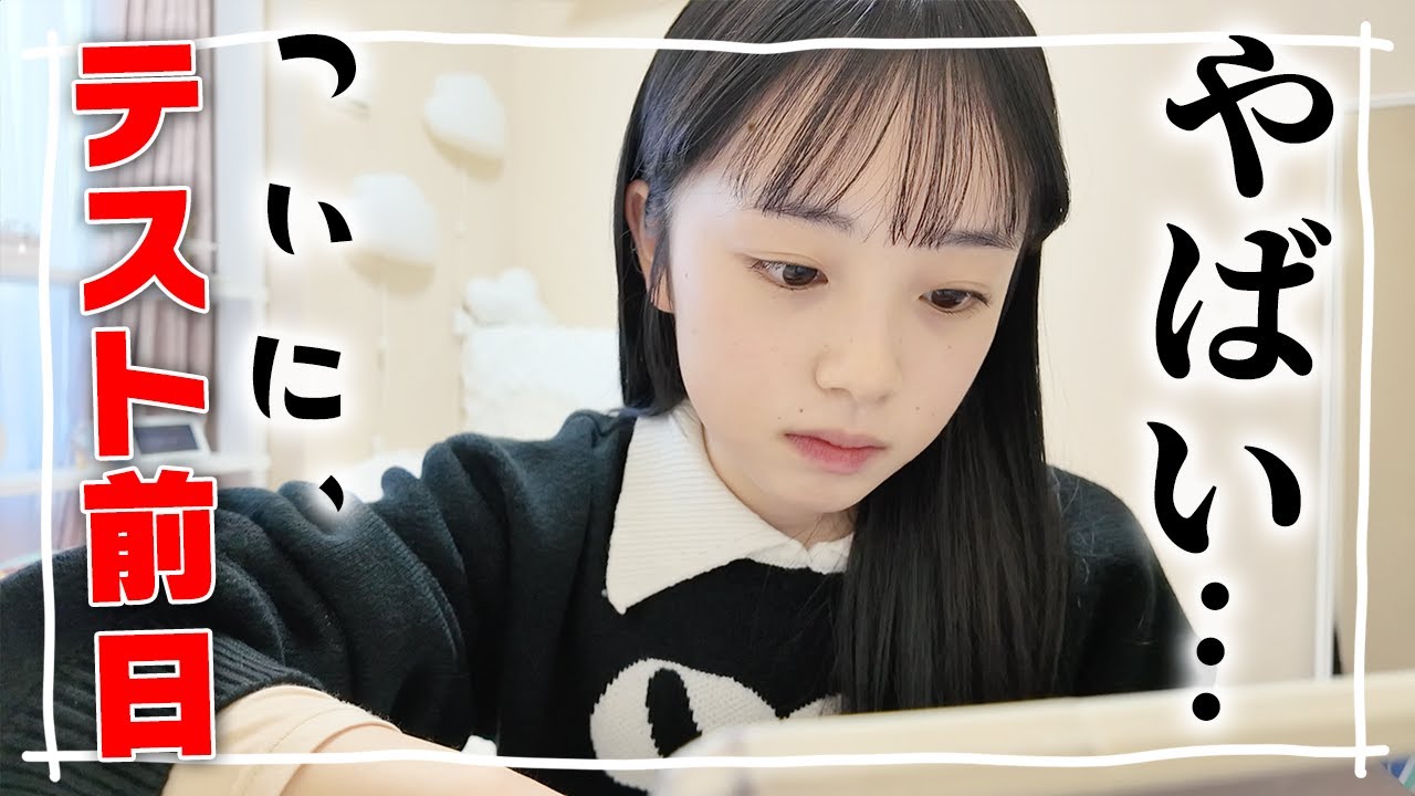 高2最後！ついにテストの前日だから家をスタバだと思って1日勉強がんばる！テスト前日の勉強法も！