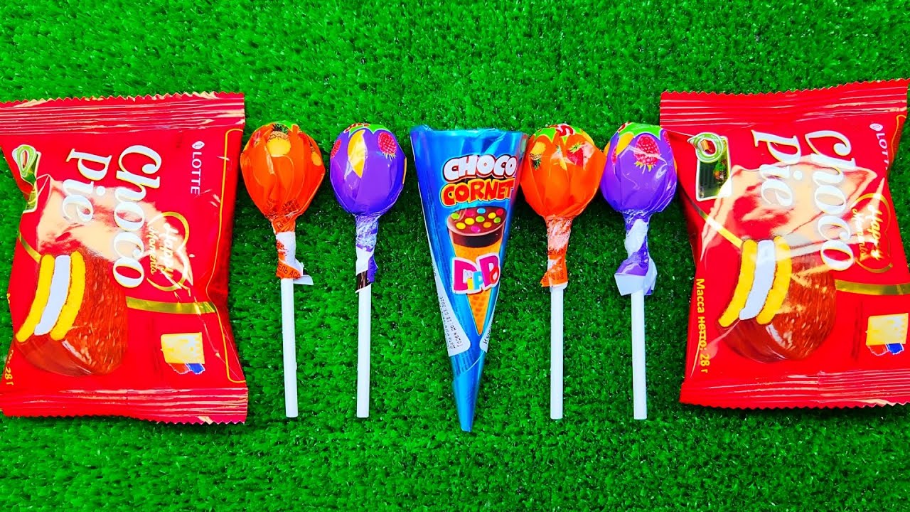 Satisfying video Asmr lollipops candy and chocolate candy unboxing ASMR opening