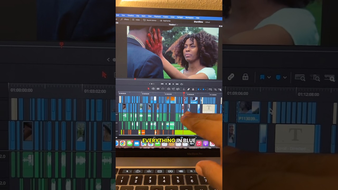 A messy yet organized editing timeline! #filmeditor #filmmaker #editingtimeline #davinciresolve