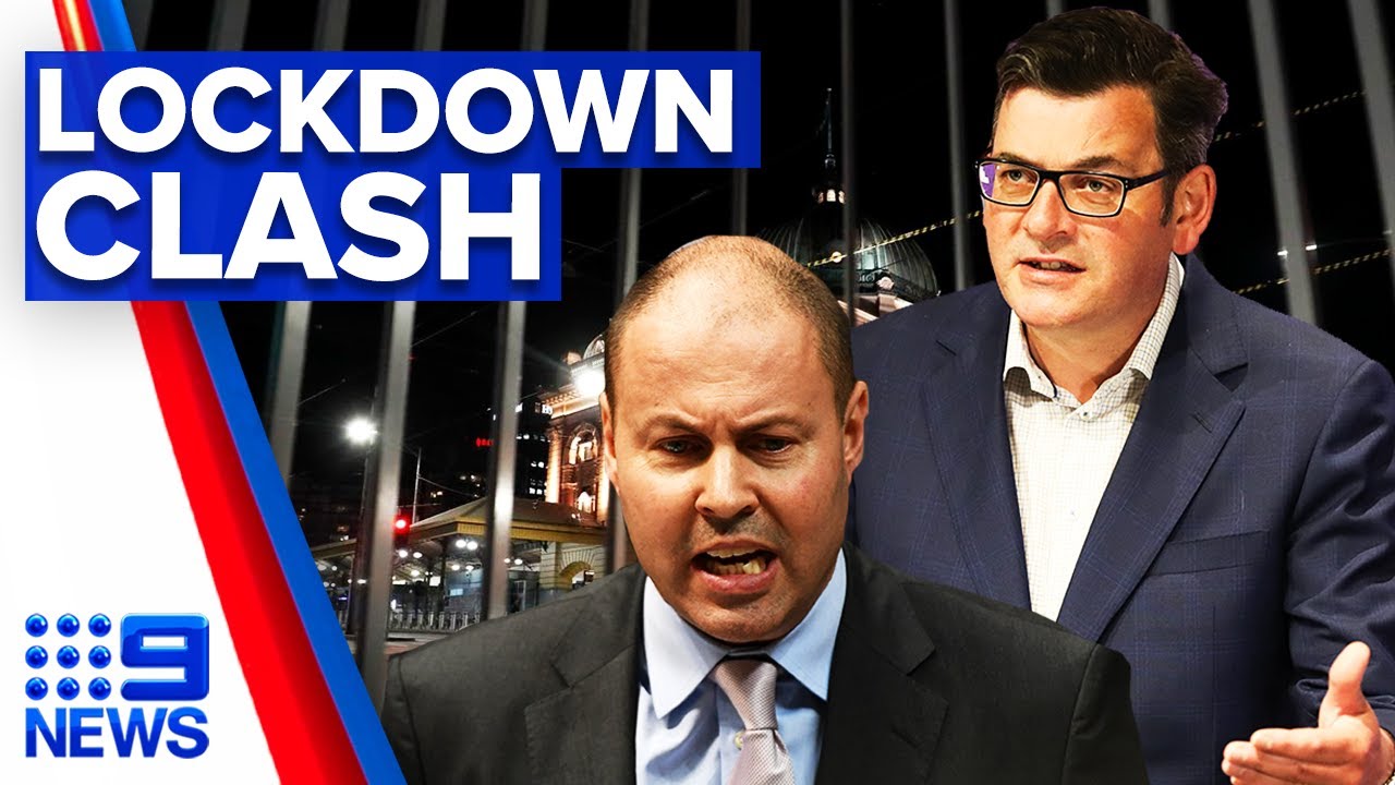 Coronavirus: Federal and Victoria government clash over prolonged lockdown | 9 News Australia