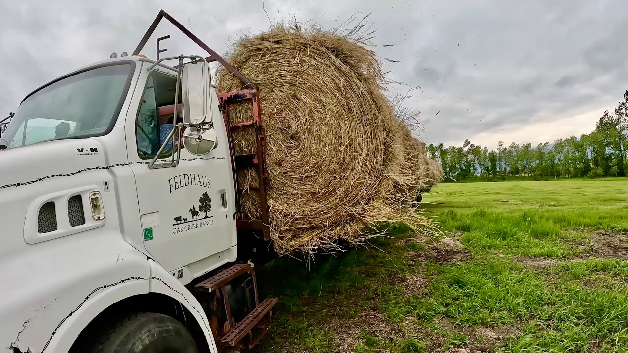 Fastest Unloading Hay Trailer EVER?!