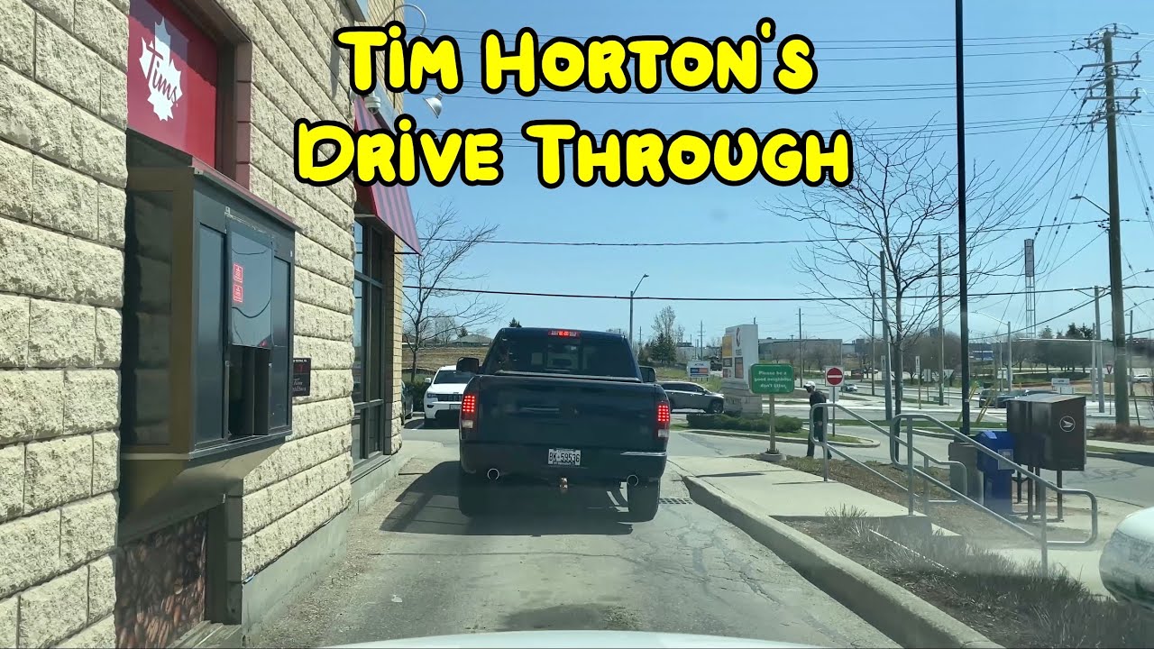 Busy Drive Through at Tim Horton&rsquo;s in Kitchener | April 29, 2022