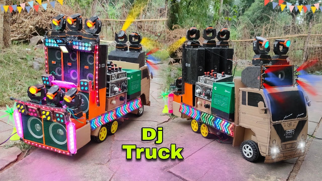 Mini Dj Truck Loading At -New Home Eicher Truck Dj box and dj sharpy light big dj dj toy making sr