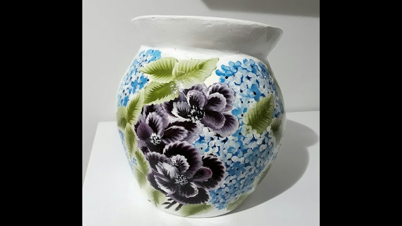 VASO FEITO COM BEXIGA - VASO DE PAPIETAGEM  artesanato e decoração