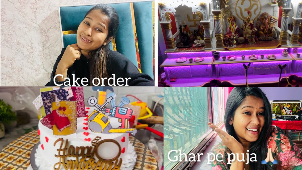 A day in my Life Vlog | Cake order | Puja 🌸