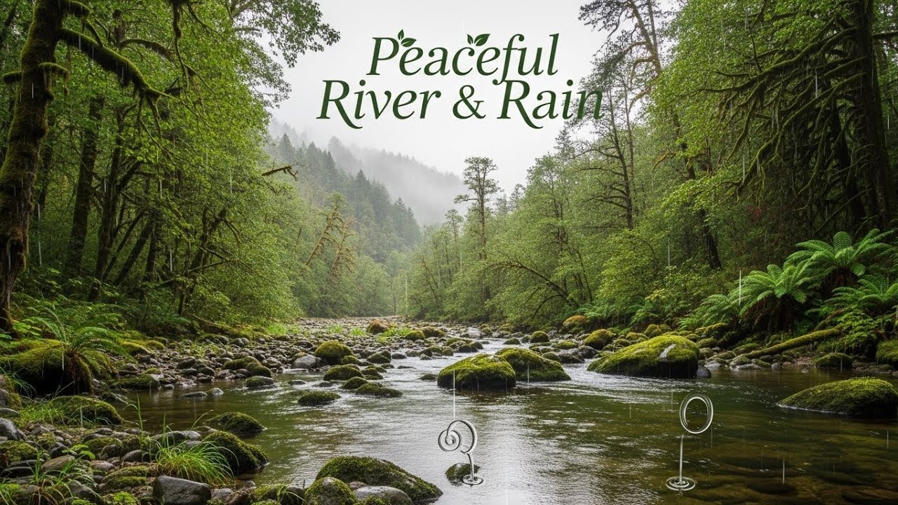 Soothing Soothing Rainfall with Quiet River Ambience for Mindfulness and Mental Relaxation