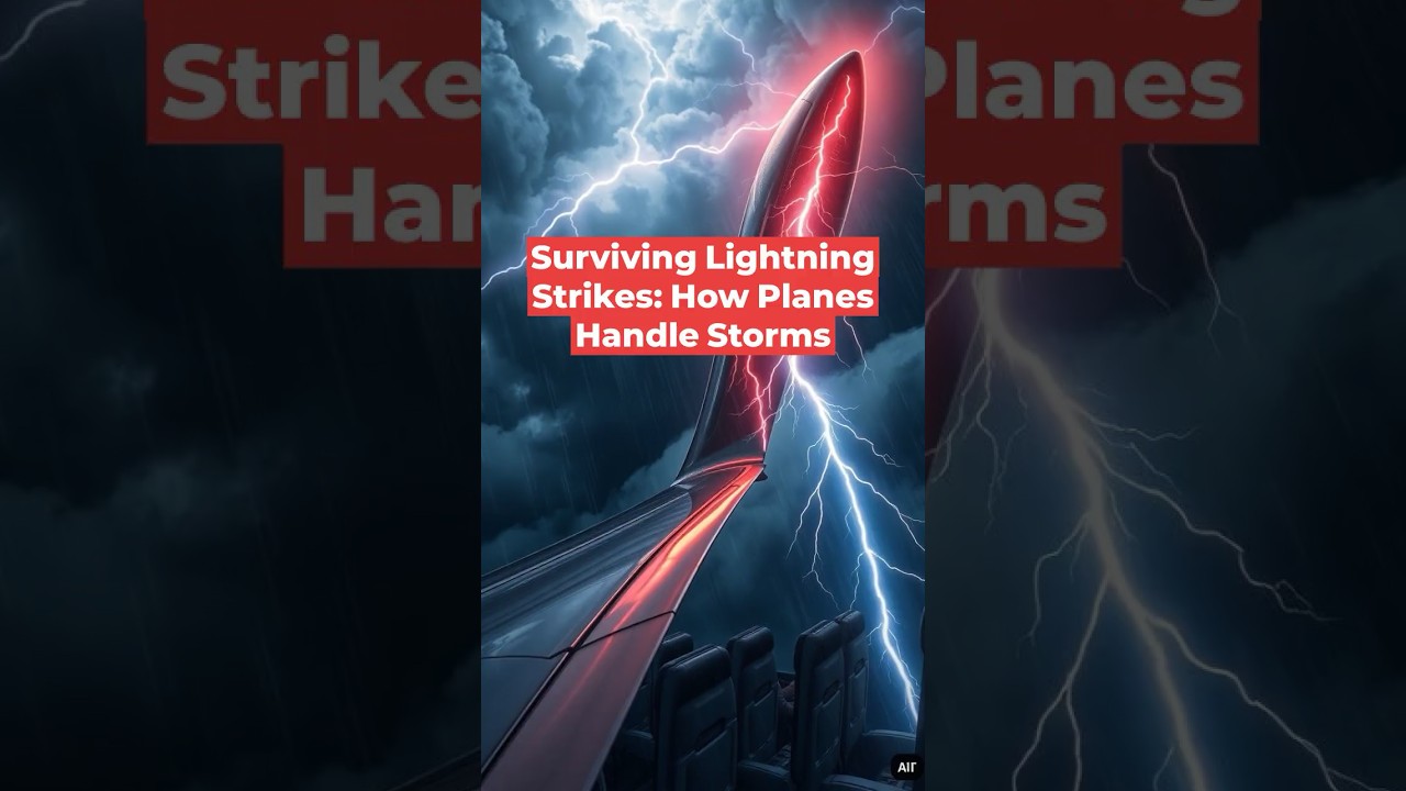 Airplane hit by lighting 