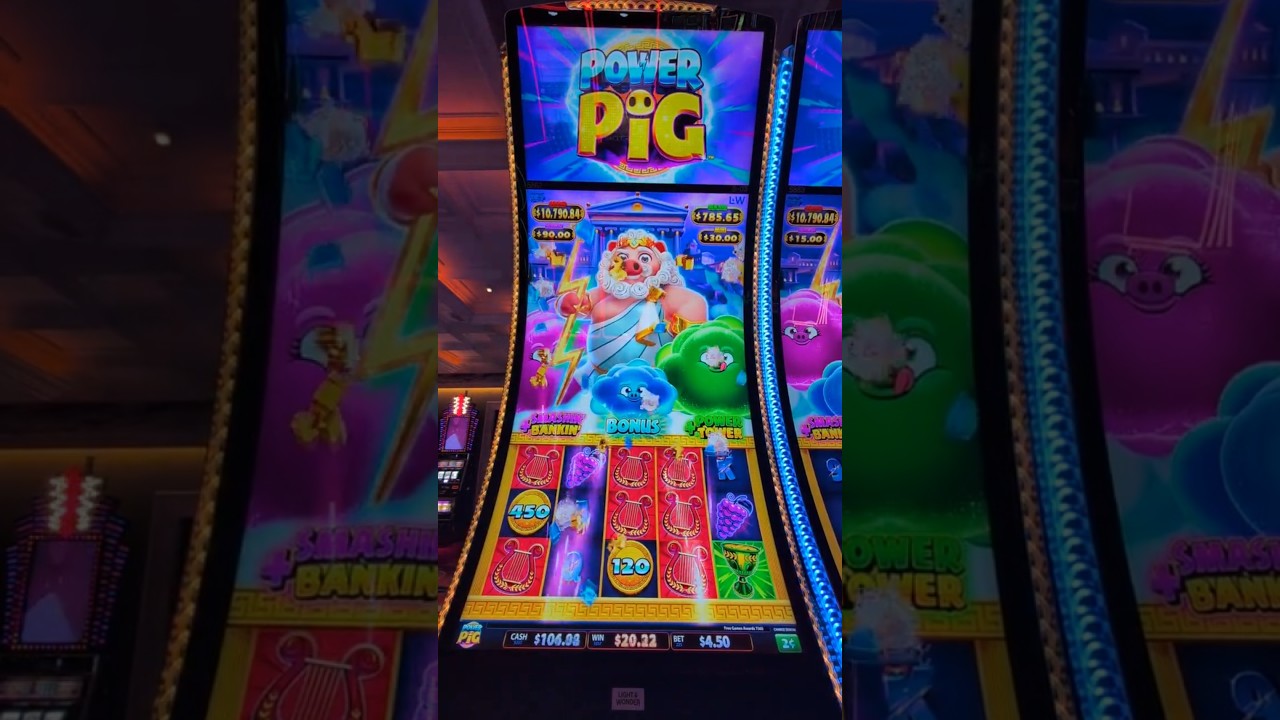 Lucky Ladies & Fairy God Pig playing POWER PIG at Peppermill Casino Reno 