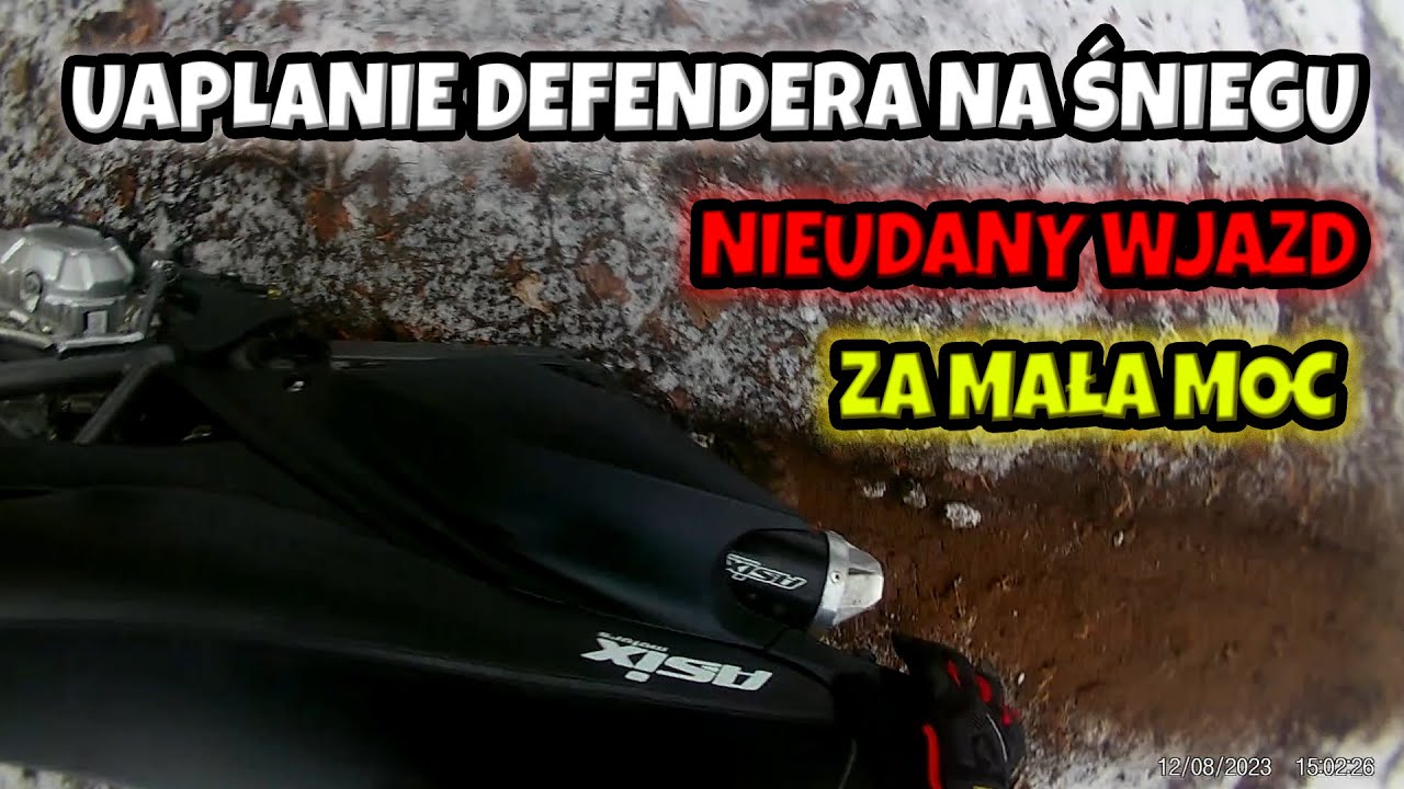 DEFENDER 150 vs WJAZD POD GÓRKE w ZIME😱 | ZA MAŁA MOC, ZA DUŻY WJAZD XD | NIEUDANY WJAZD