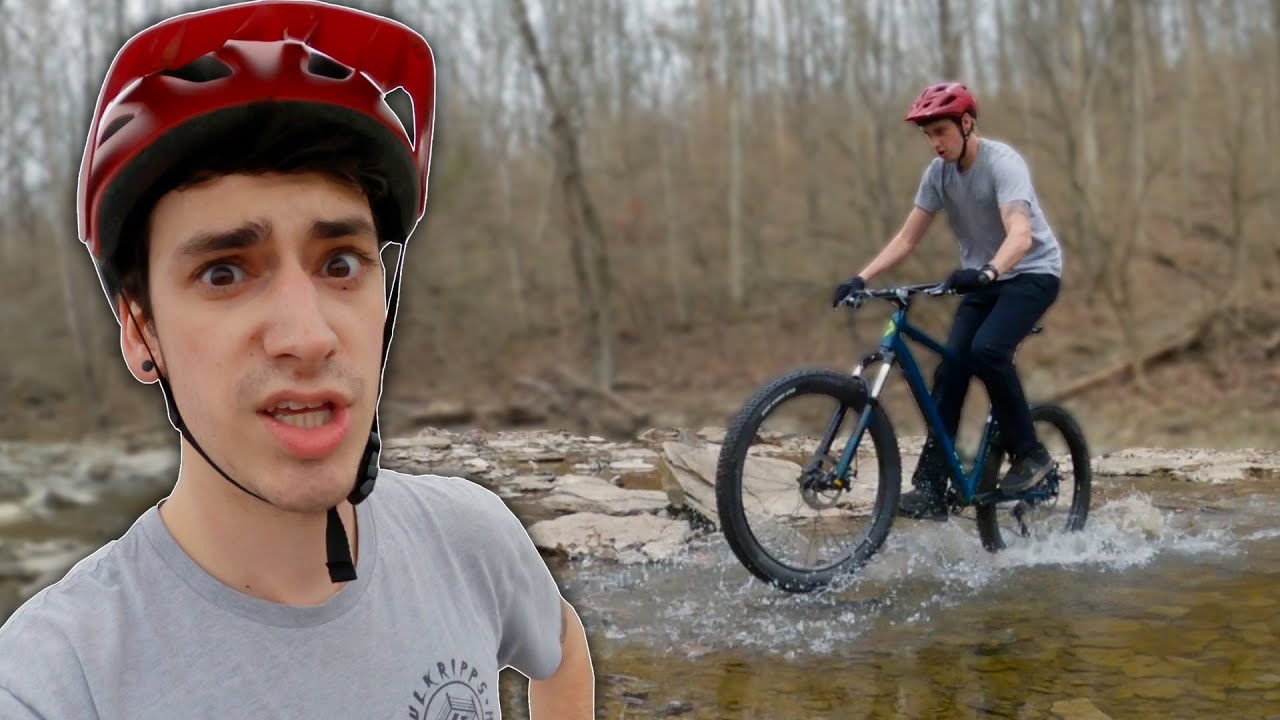 MOUNTAIN BIKING THROUGH A CREEK!