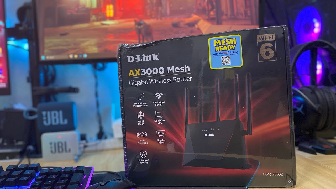 D-Link AX3000 (DIR-X3000Z) Mesh Gigabit Wifi 6 Router