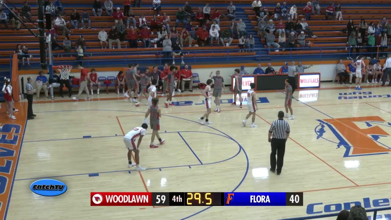 Flora vs Woodlawn Boys High School Basketball