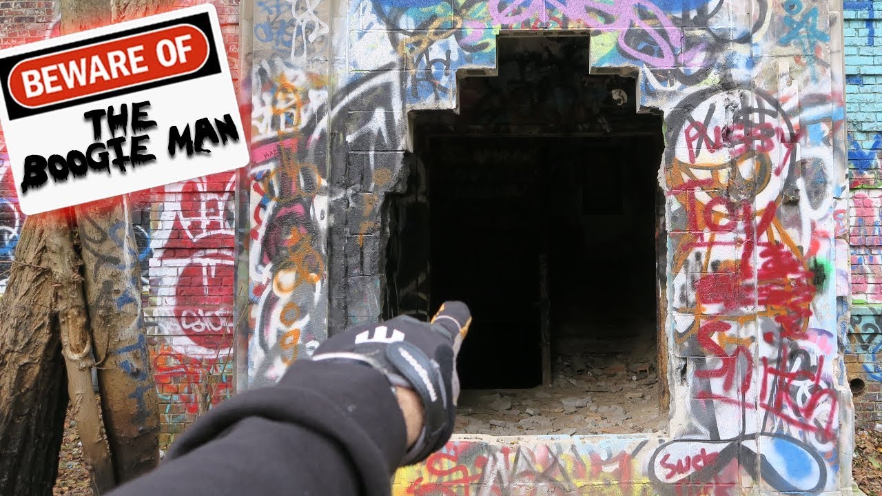 THE BOOGIE MAN CHALLENGE! 24 HOUR OVERNIGHT CHALLENGE IN THE BOOGIE MANS HAUNTED HIDE OUT!