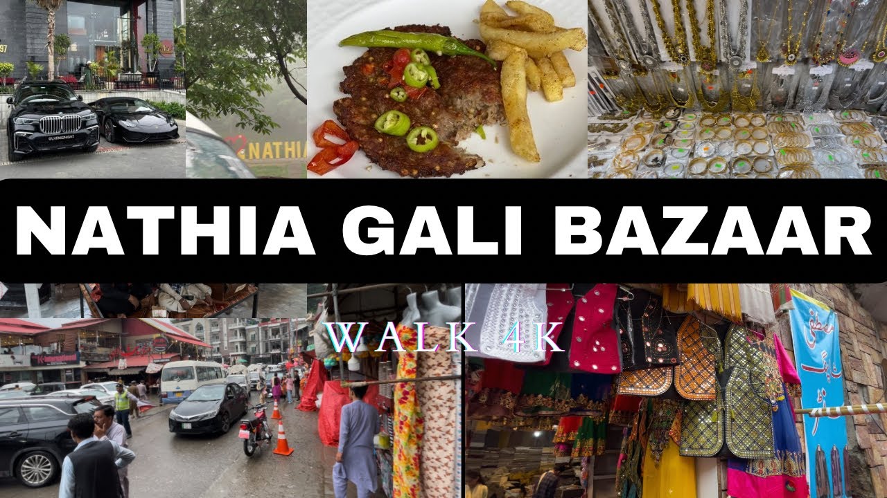 NATHIA GALI BAZAAR | 4K Walk Tour | Live Qawali and Markets Tour