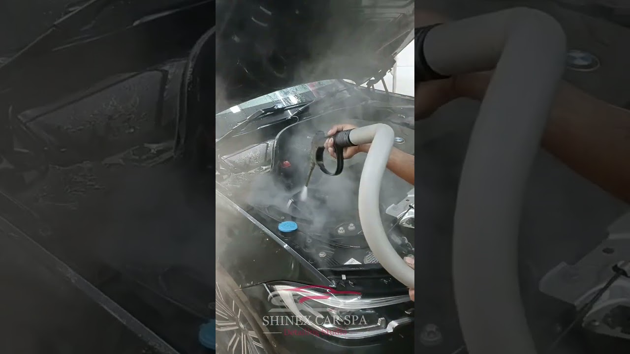 Engine cleaning with Steam wash.