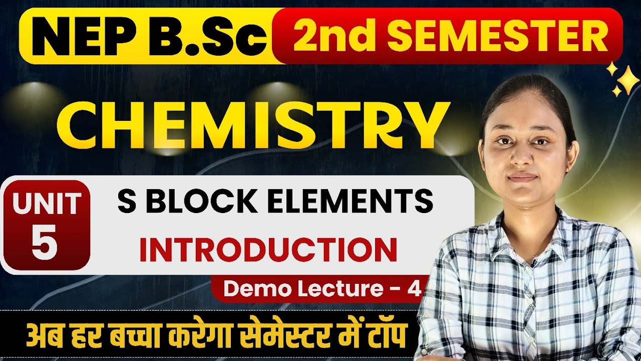 S Block Elements | Group-1 | B.Sc Chemistry 2nd Semester | S-Block Elements | Chemistry BSc | Unit-5