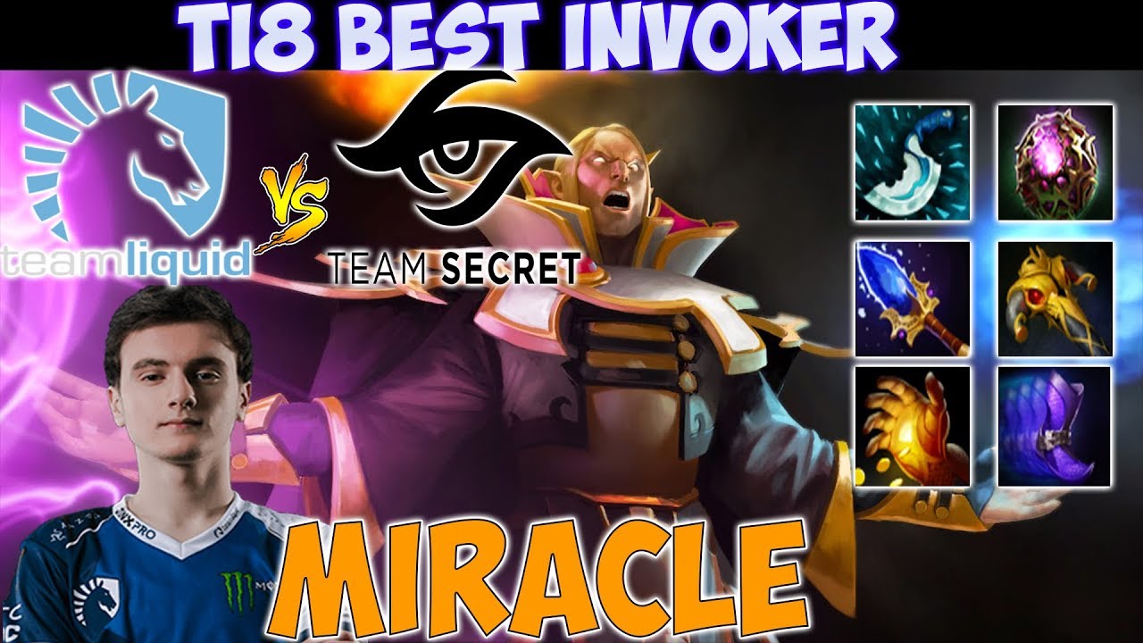 Miracle - Invoker Gameplay Team Liquid vs Team Secret Game 2 | TI8 Main Event