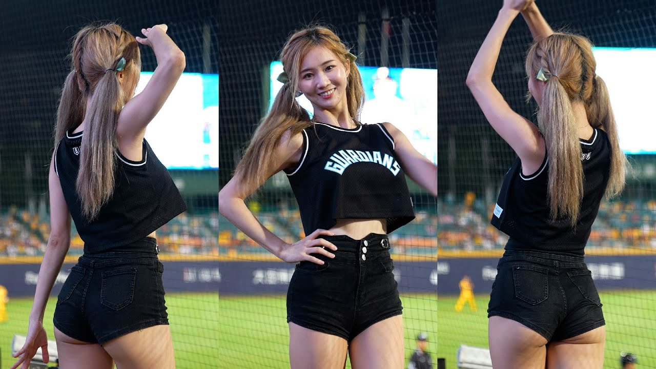 タイトな短パンで踊る。秀秀子（しょうしょうつ）Fubon Angels 富邦悍將啦啦隊 中華職棒 CPBL 新莊棒球場 2023/08/19【台湾チアTV】