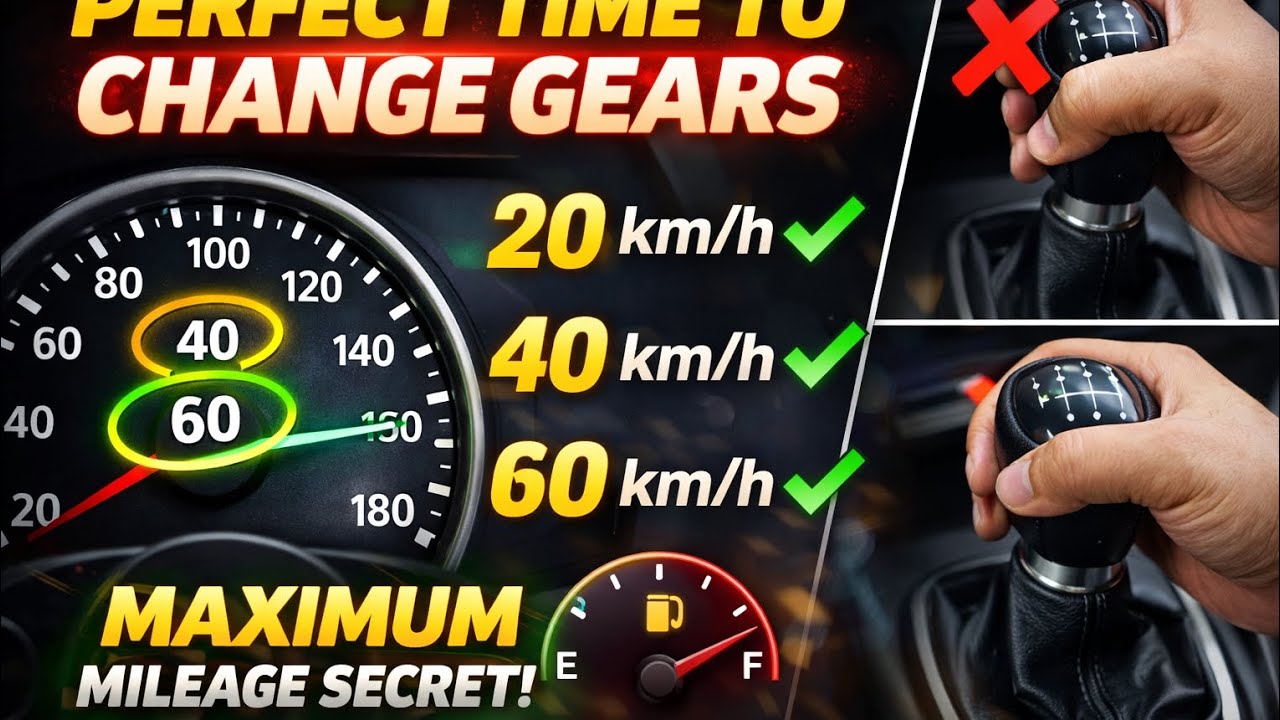 Car Mein Gear Kab Change Kare?Maximum Mileage Secret#MileageTips #GearShift #DrivingTips #FuelSaving