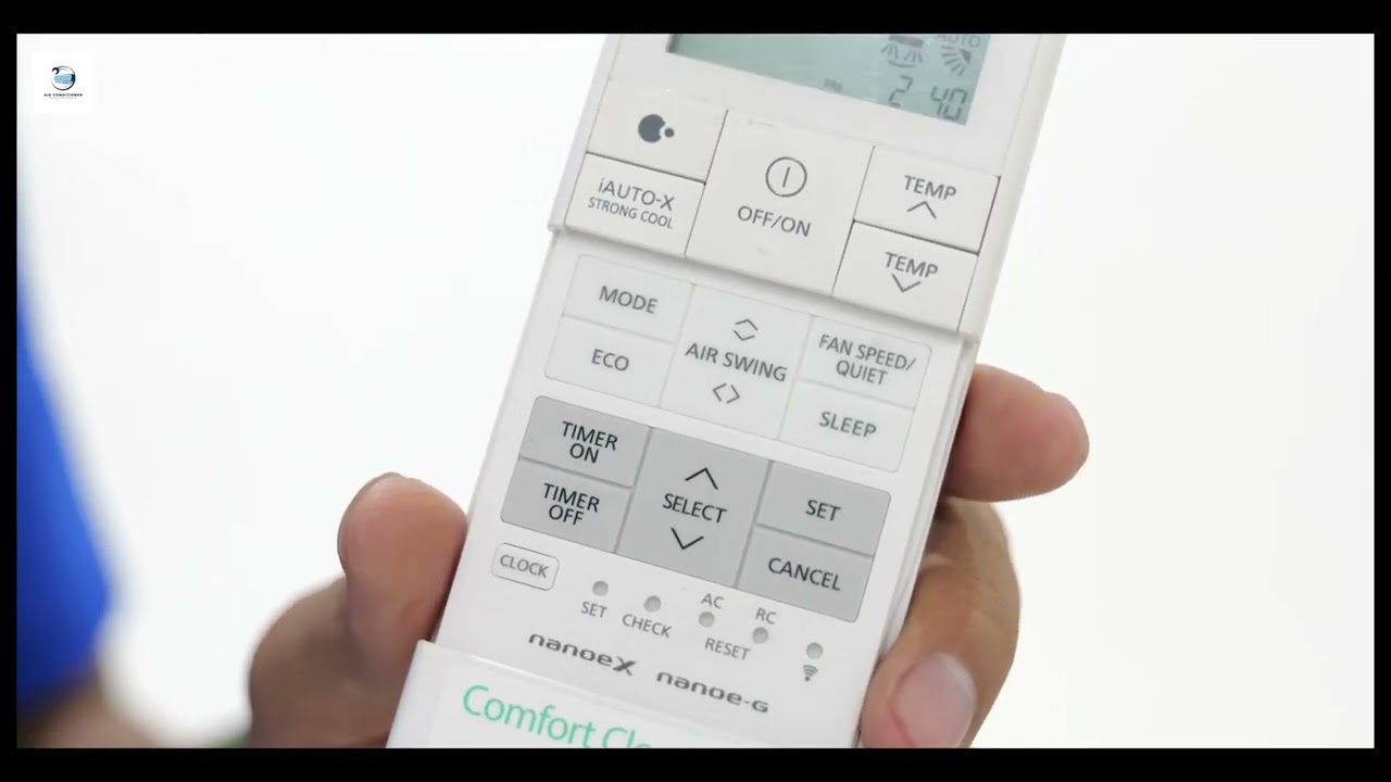 ពន្យល់ពីមុខងារនីមួយៗនៅលើតេលេម៉ាស៊ីនត្រជាក់ Panasonic | Description function on aircon remote control