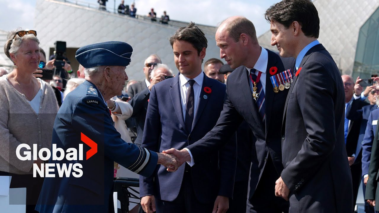 D-Day: Trudeau, Prince William honour Canada's role in Normandy invasion at Juno Beach ceremony