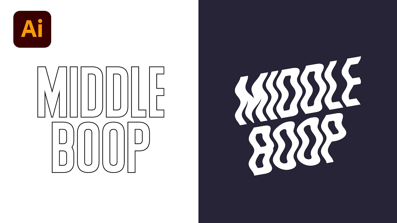 Warp Text To Fluid, Wave, Curve In Adobe Illustrator | Make With Mesh - Graphic Design Tutorial