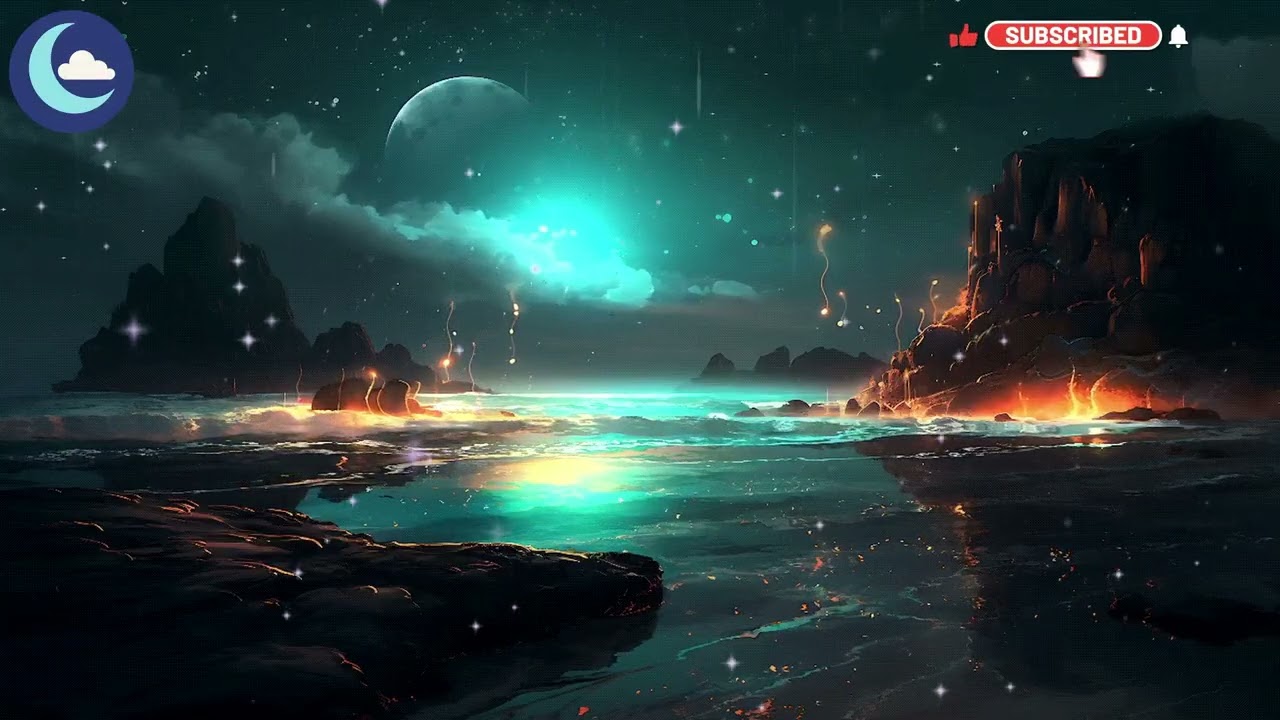 (No Ads) Moonlight Serenity for Deep Sleep, Healing Stress, Anxiety | Peaceful Sleep