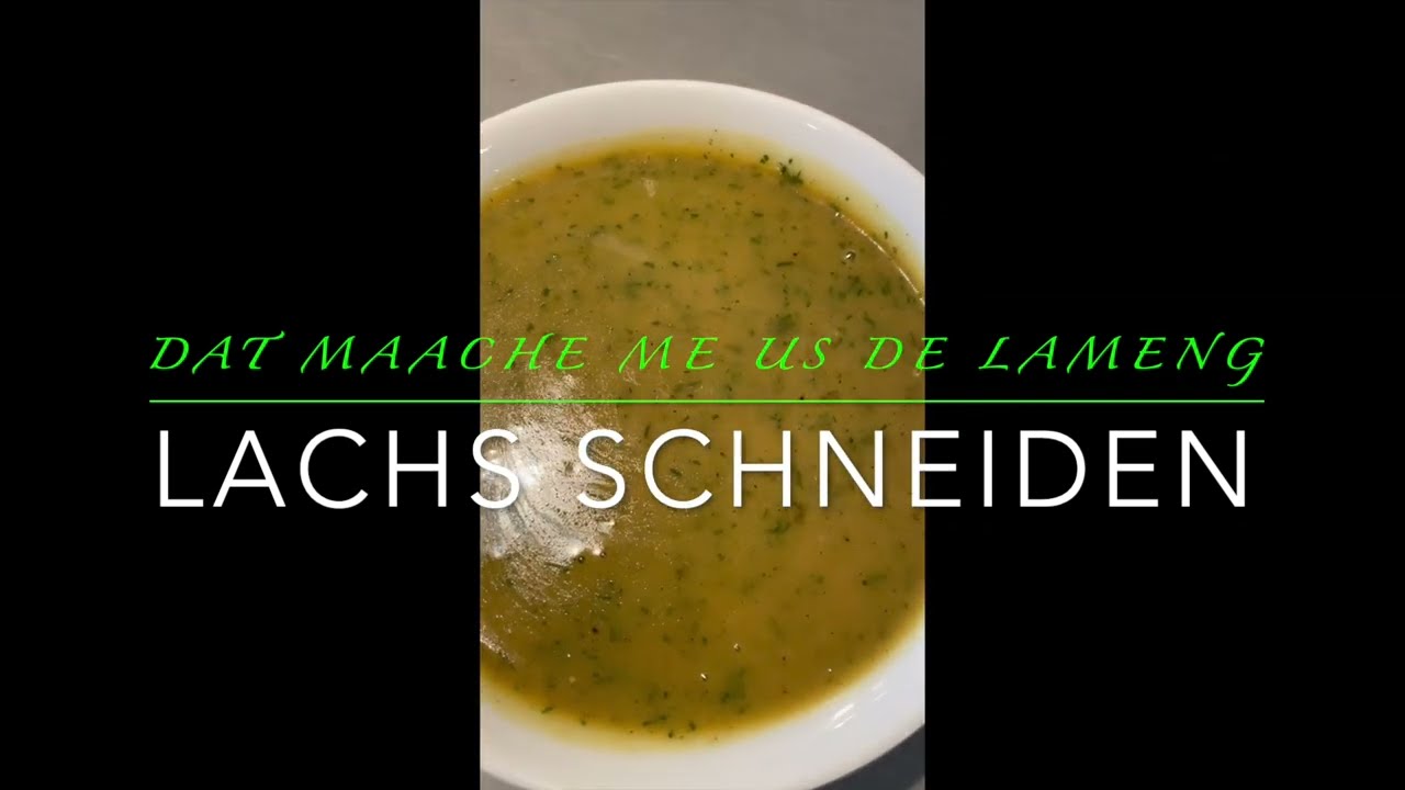 Wie schneide ich ! Räucherlachs schneiden  mit Manne ,ein Lachs wie Marzipan