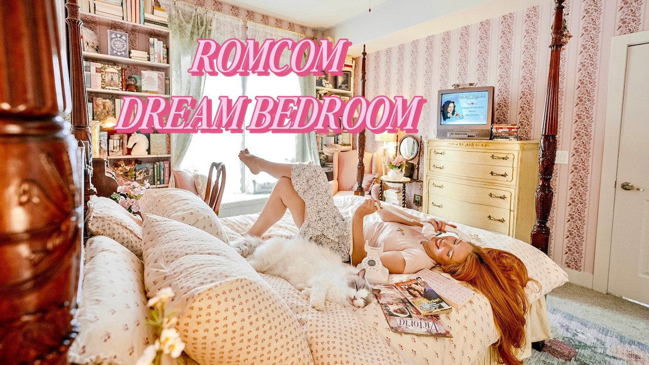 Bedroom Makeover🩷 The Cozy Bedroom in Every early-2000s Romcom (pretty in pink meets 13 going on 30)