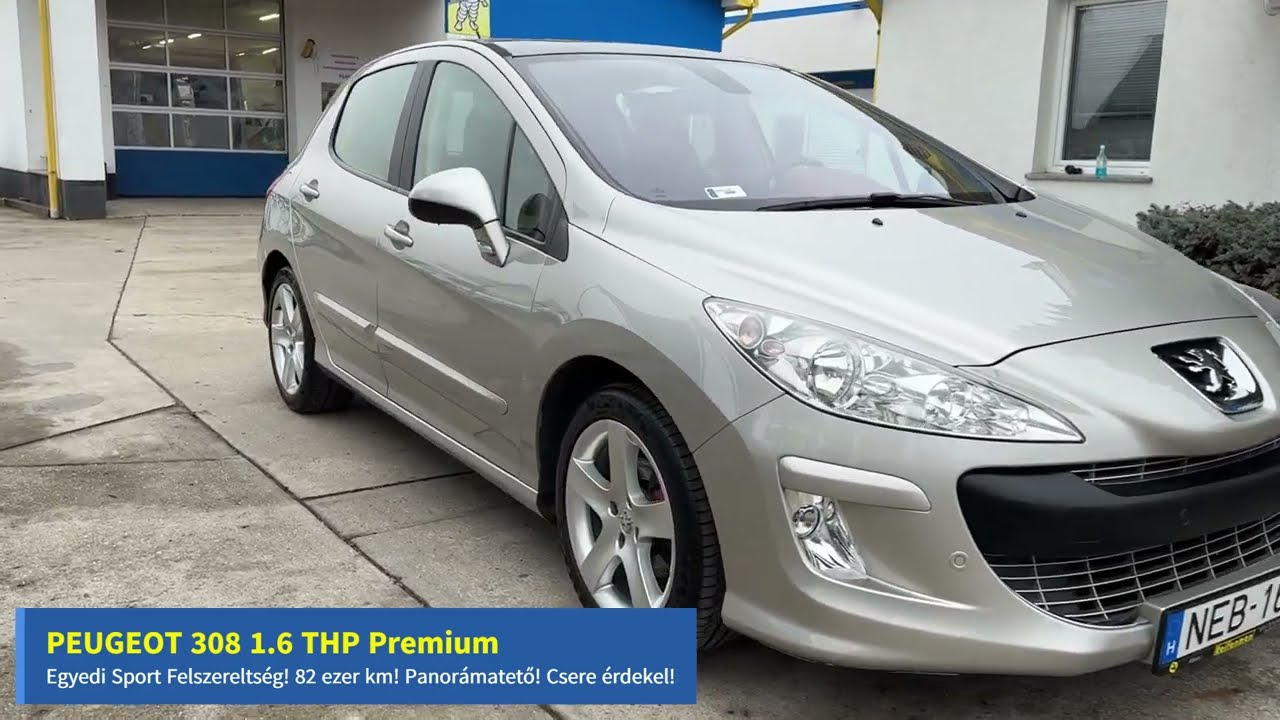 🚗ELKELT PEUGEOT 308 1.6 THP Premium! Egyedi Sport Felszereltség! 82 ezer km! Panorámatető! Csere ér.