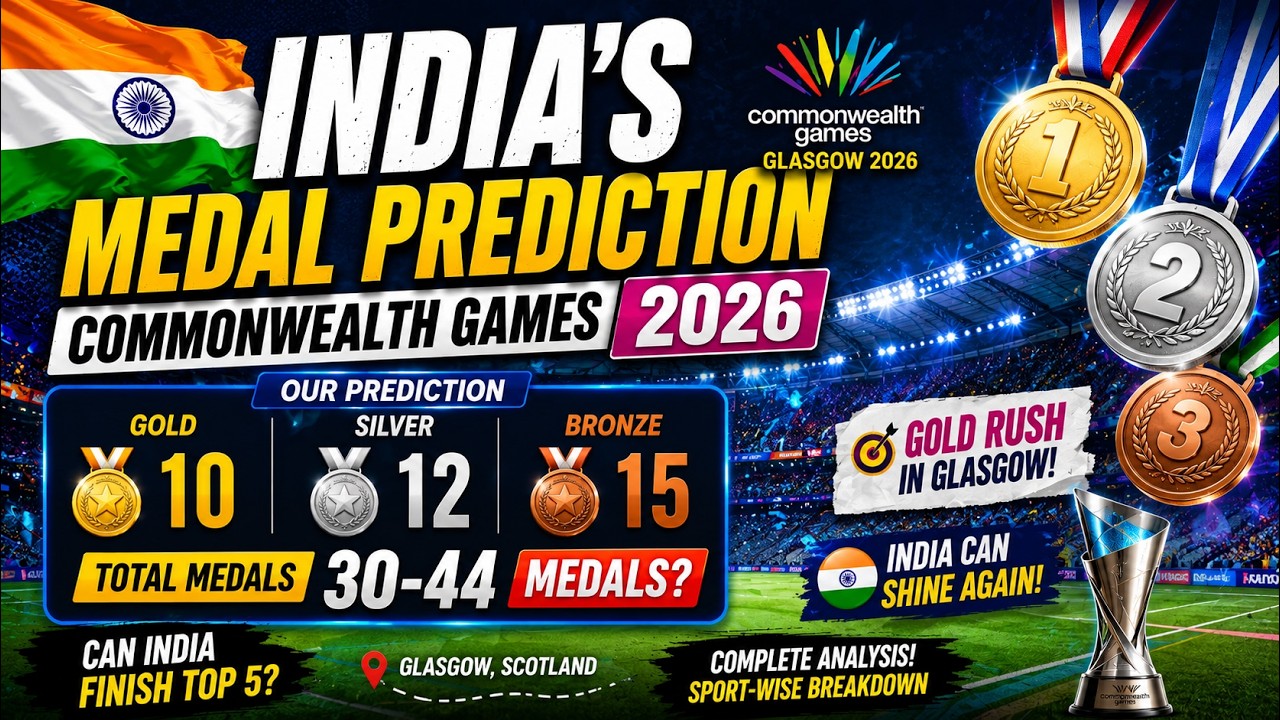 🇮🇳 India's Medal Prediction for Commonwealth Games 2026 | Gold Medal Chances & Final Medal Tally