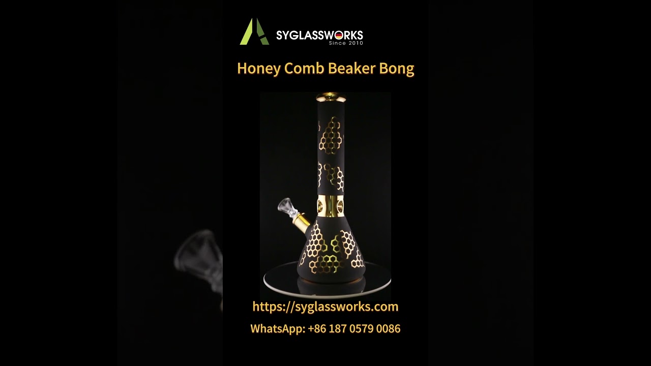 Honey Comb Beaker Bong #headyglass #glass #420 #cannabissociety #csc #beaker #smoker #waterpipe