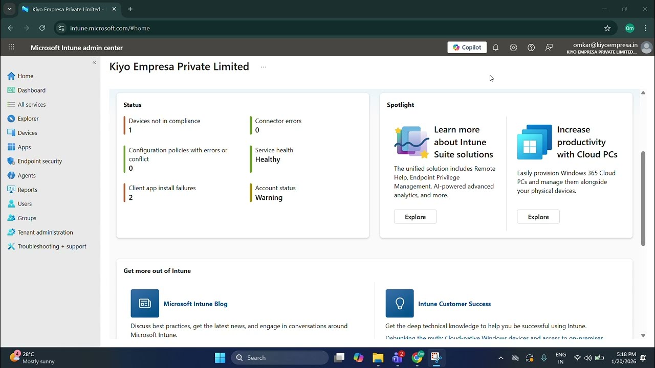 Microsoft Intune Device Management Explained | Endpoint Security & MDM Basics | Hindi