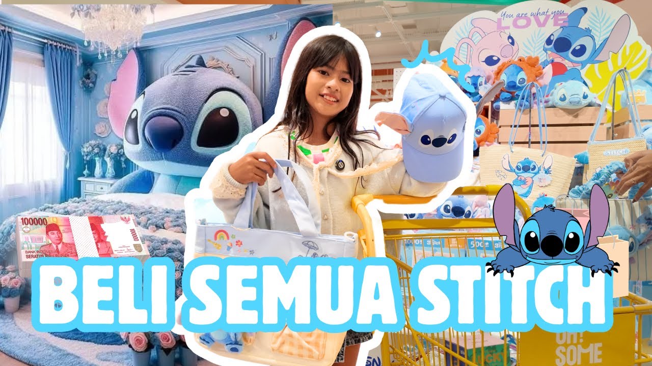 KEREN BANGET!! DISTA BELI SEMUA PERLENGKAPAN STITCH VIRAL!! SEMUANYA LANGSUNG DIBELI #trend