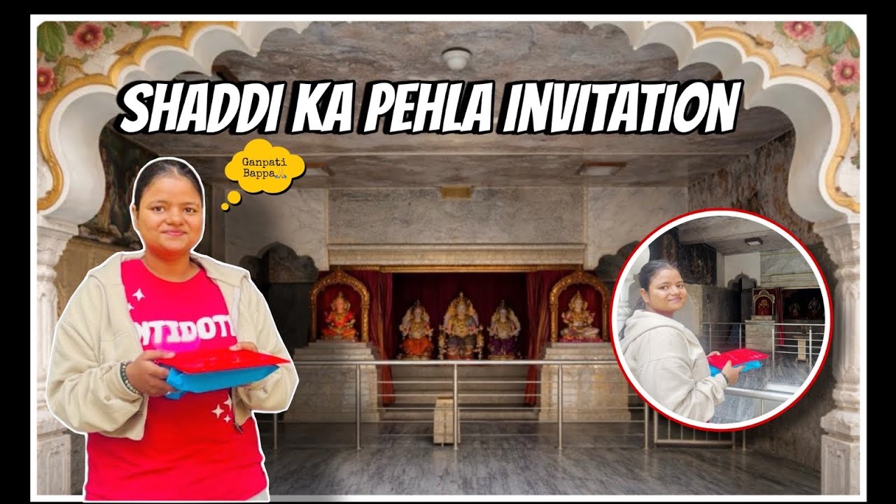 Wedding Card Sabse Pehle Mandir Le Gaye 🙏 | Shaadi Ki Shubh Shuruaat | brightHema | #wedding #viral