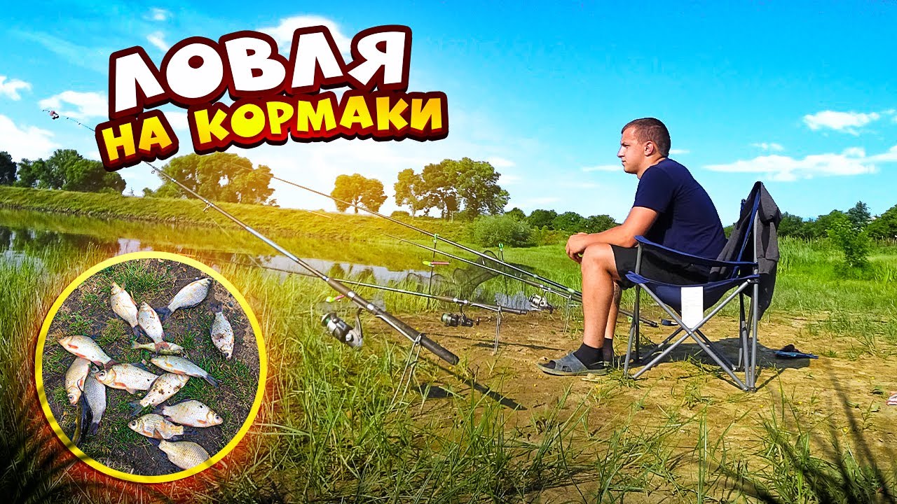 Ловля карася на кормаки! Карась клюет один за другим!