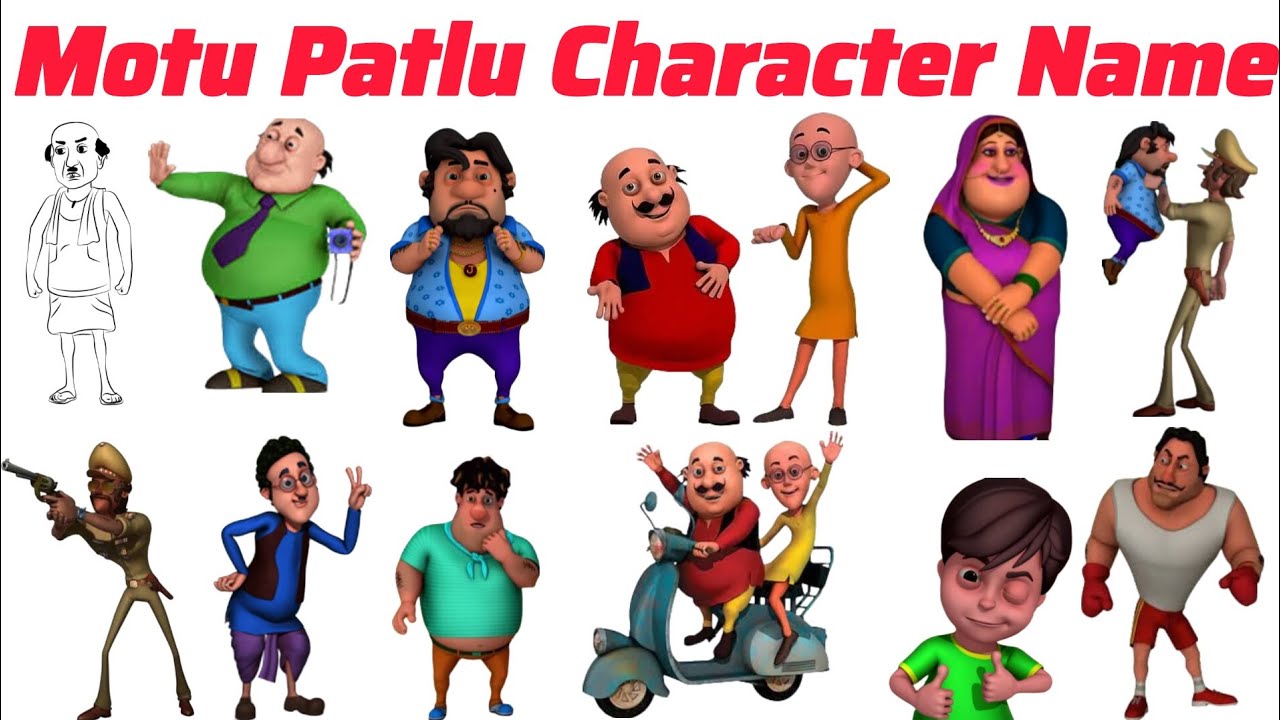 मोटू पतलू Motu Patlu Character Name Pre Kids Knowledge | Pre kids Picture and Sound Learning Video